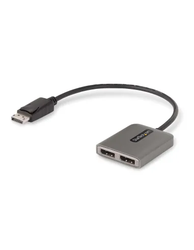 StarTech.com Hub MST de 2 Puertos DisplayPort 1.4 - Divisor Splitter DP para 2 Monitores - Adaptador DisplayPort a 2x