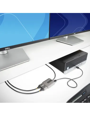 StarTech.com Hub MST de 2 Puertos DisplayPort 1.4 - Divisor Splitter DP para 2 Monitores - Adaptador DisplayPort a 2x