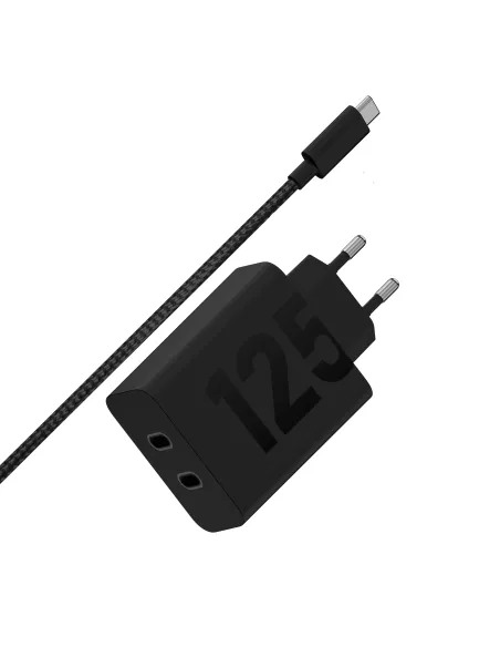 Motorola TurboPower 125W Duo Charger Universal Negro Corriente alterna Carga rápida Interior