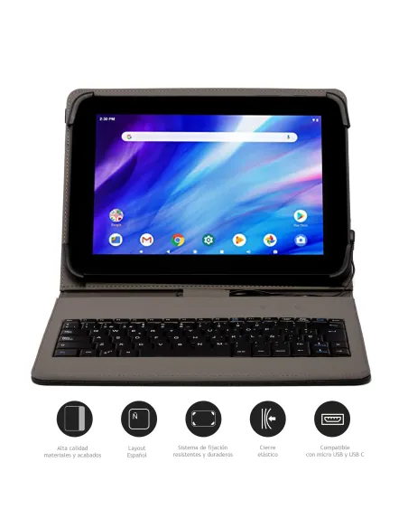 Nilox FUNDA TECLADO USB DE 9,7" A 10.5" NEGRA