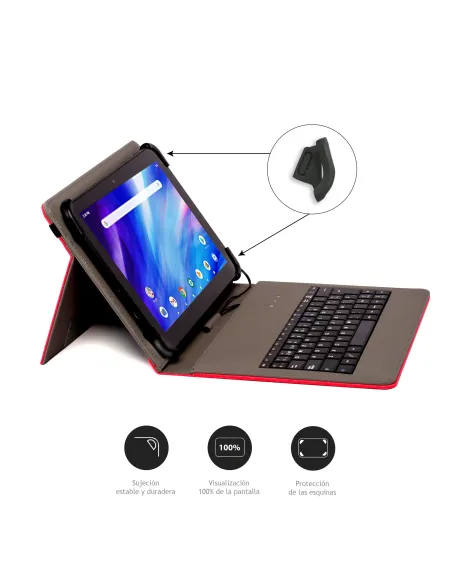 Nilox FUNDA TECLADO USB DE 9,7" A 10.5" ROJA