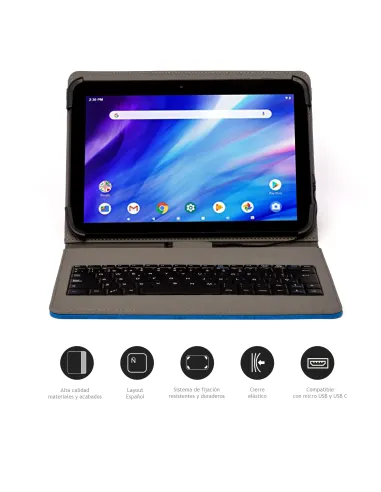 Nilox FUNDA TECLADO USB DE 9,7" A 10.5" AZUL