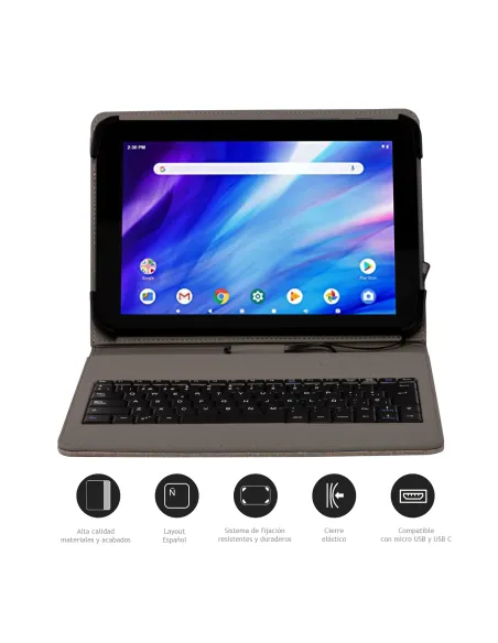 Nilox FUNDA TECLADO USB DE 9,7" A 10.5" BEIGE