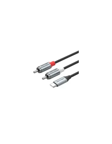 Cable Estéreo Vention BIKHF/ USB Tipo-C Macho - 2x RCA Macho/ 1m/ Gris