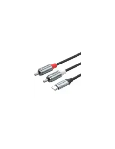 Cable Estéreo Vention BIKHH/ USB Tipo-C Macho - 2x RCA Macho/ 2m/ Gris
