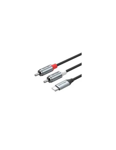 Cable Estéreo Vention BIKHH/ USB Tipo-C Macho - 2x RCA Macho/ 2m/ Gris