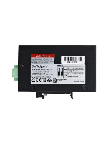 StarTech.com Switch Ethernet Industrial de 5 Puertos no Gestionado IP30 - Ethernet 100 1000 - Montaje en Pared o Carril DIN -