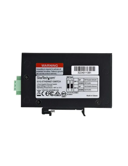 StarTech.com Switch Ethernet Industrial de 5 Puertos no Gestionado IP30 - Ethernet 100 1000 - Montaje en Pared o Carril DIN -