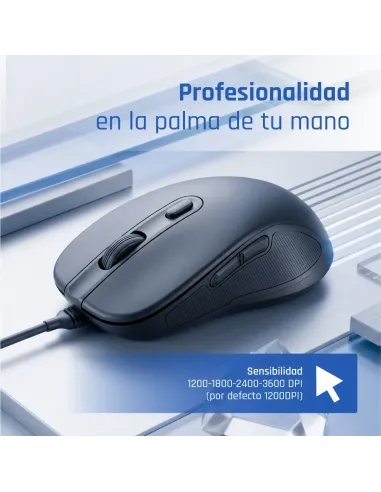 iggual OFFICE-ELITE-PRO-6D 3600DPI ratón Oficina mano derecha USB tipo A Óptico