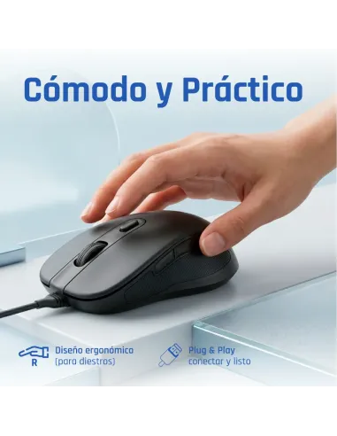 iggual OFFICE-ELITE-PRO-6D 3600DPI ratón Oficina mano derecha USB tipo A Óptico