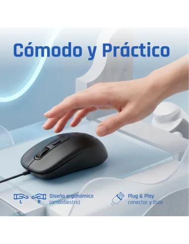 iggual OFFICE-ESSENTIAL-4D 2400DPI ratón Oficina Ambidextro USB tipo A Óptico