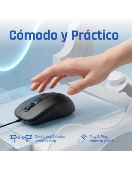 iggual OFFICE-ESSENTIAL-4D 2400DPI ratón Oficina Ambidextro USB tipo A Óptico