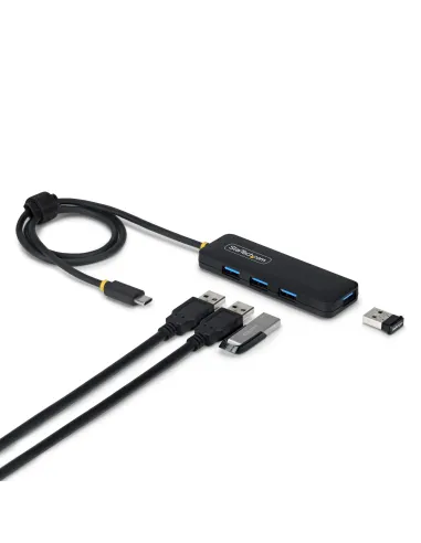 StarTech.com Hub USB-C de 4 Puertos A - 5 Gbps - Ladrón USB Alimentado por el Bus - Concentrador Tipo C a 4 Puertos A -
