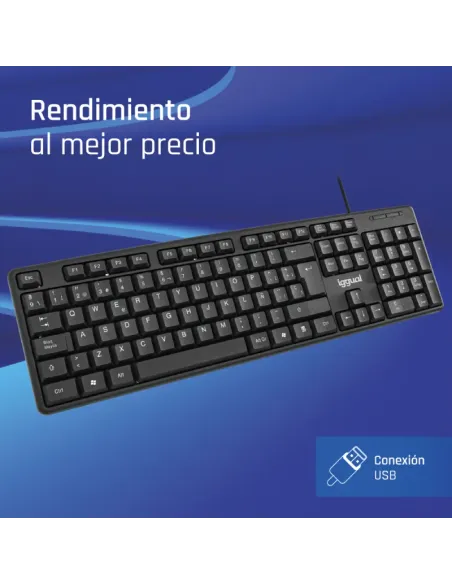 iggual Teclado USB estándar CK-STANDARD-105T negro