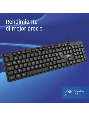 iggual Teclado USB estándar CK-STANDARD-105T negro