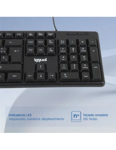 iggual Teclado USB estándar CK-STANDARD-105T negro