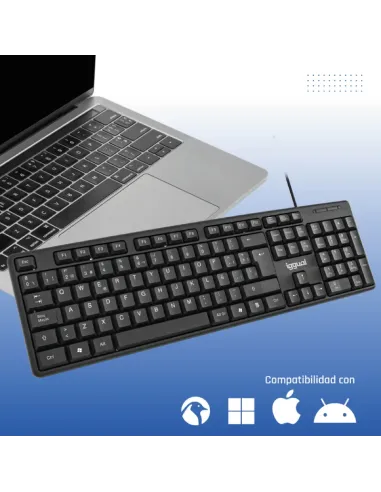 iggual Teclado USB estándar CK-STANDARD-105T negro