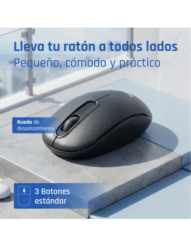 iggual WOM-STANDARD-3D 1000DPI ratón Oficina Ambidextro RF inalámbrico Óptico