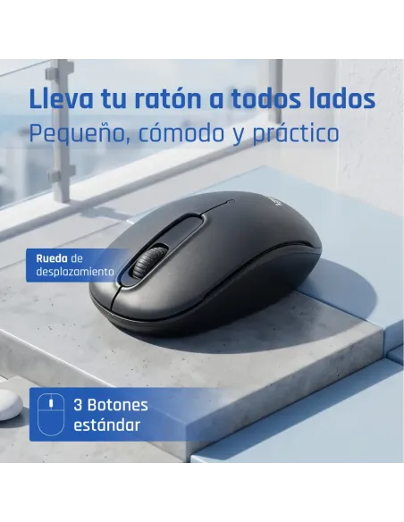 iggual WOM-STANDARD-3D 1000DPI ratón Oficina Ambidextro RF inalámbrico Óptico