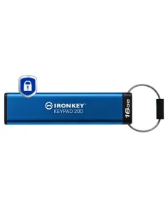 Kingston Technology IronKey Keypad 200 de 16 GB, FIPS 140-3 nivel 3 cifrado AES-256