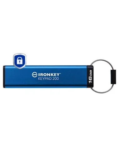 Kingston Technology IronKey Keypad 200 de 16 GB, FIPS 140-3 nivel 3 cifrado AES-256