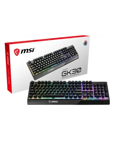 MSI Vigor GK30 teclado Juego USB QWERTY Español Negro