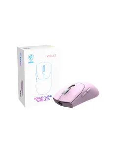 MSI Forge Gm340 Wireless Violet ratón Juego Ambidextro RF Wireless + Bluetooth Óptico 12000 DPI