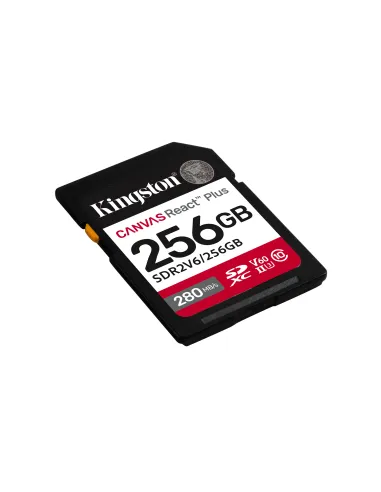 Kingston Technology 256GB Canvas React Plus SDXC UHS-II 280R 150W U3 V60 for Full HD 4K