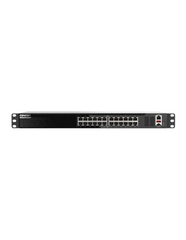 QNAP QSW-M3224-24T switch Gestionado L3 10G Ethernet (100 1000 10000) 1U Negro, Plata