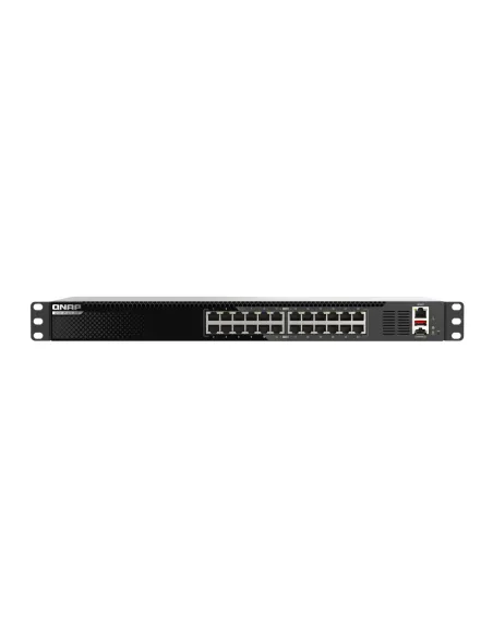 QNAP QSW-M3224-24T switch Gestionado L3 10G Ethernet (100 1000 10000) 1U Negro, Plata