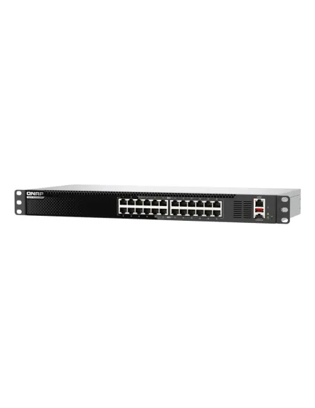 QNAP QSW-M3224-24T switch Gestionado L3 10G Ethernet (100 1000 10000) 1U Negro, Plata