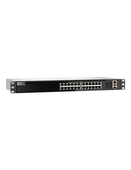 QNAP QSW-M3224-24T switch Gestionado L3 10G Ethernet (100 1000 10000) 1U Negro, Plata