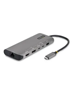 StarTech.com Adaptador Multipuertos USB4 para 2 Pantallas - Sin Controladores para macOS y Windows - PD de Carga de 140W - 4K