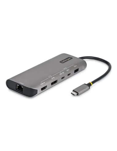 StarTech.com Adaptador Multipuertos USB4 para 2 Pantallas - Sin Controladores para macOS y Windows - PD de Carga de 140W - 4K