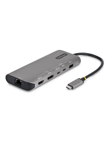 StarTech.com Adaptador Multipuertos USB4 para 2 Pantallas - Sin Controladores para macOS y Windows - PD de Carga de 140W - 4K