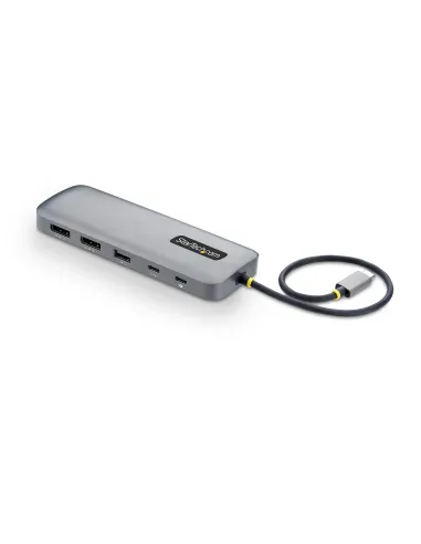StarTech.com Adaptador Multipuertos USB-C a DP de Dos Pantallas - Mini Dock Tipo C 10 en 1 DisplayPort - PD de Carga de 100W -