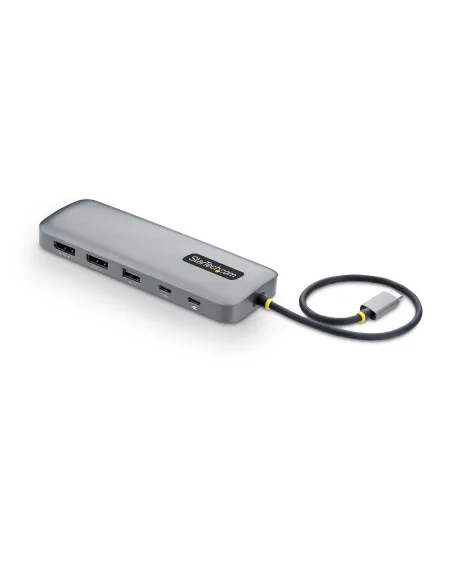 StarTech.com Adaptador Multipuertos USB-C a DP de Dos Pantallas - Mini Dock Tipo C 10 en 1 DisplayPort - PD de Carga de 100W -