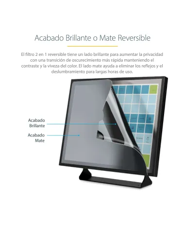 StarTech.com Filtro de Privacidad de 19 Pulgadas 5 4 para Monitor - Pantalla de Privacidad Protector Anti Brillo - Anti Luz