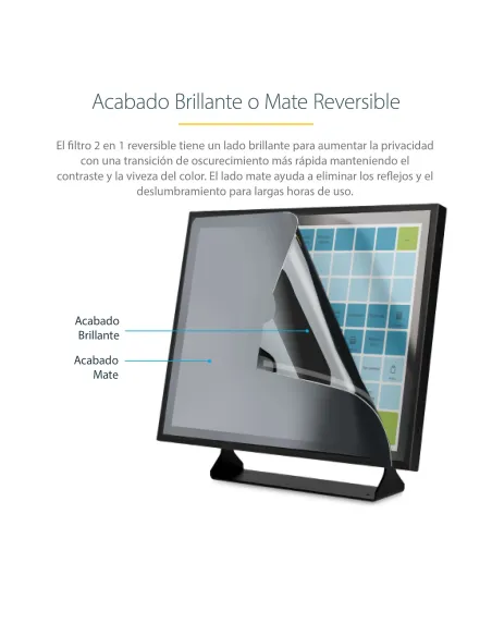 StarTech.com Filtro de Privacidad de 19 Pulgadas 5 4 para Monitor - Pantalla de Privacidad Protector Anti Brillo - Anti Luz