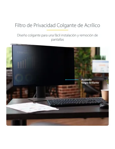 StarTech.com Filtro de Privacidad 16 9 para Monitor de 23.8" - Colgante - Protector Acrílico de Pantalla - Ángulo de Visión de
