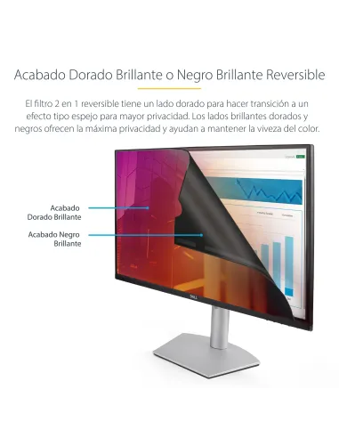 StarTech.com Filtro de Privacidad Dorado de 23.8in para Monitor de 16 9 - Filtro Reversible - Filtro de Pantalla Brillante