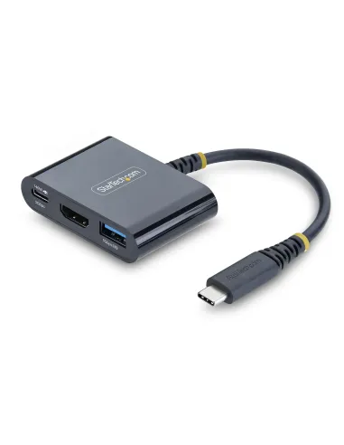 StarTech.com Dock Hub Multipuertos USB Tipo C a HDMI - Adaptador Multipuertos USB-C a HDMI - Carga de 140W - Hub Ladrón USB de