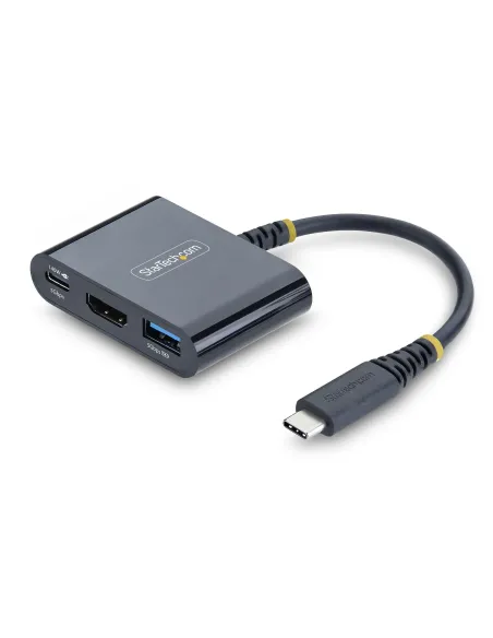 StarTech.com Dock Hub Multipuertos USB Tipo C a HDMI - Adaptador Multipuertos USB-C a HDMI - Carga de 140W - Hub Ladrón USB de