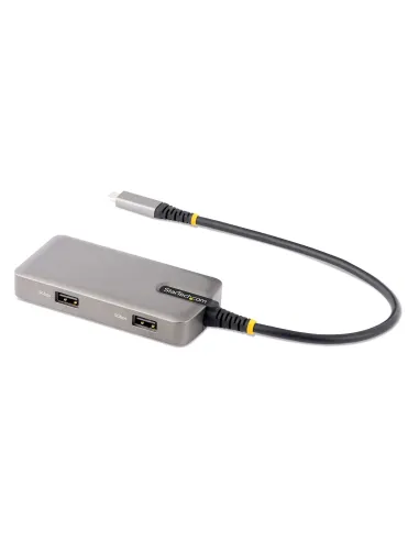 StarTech.com Adaptador Multipuertos USB-C - Docking Station USB Tipo C HDMI 4K60 - Hub Ladrón USB 3.0 de 2 Puertos - Entrega de