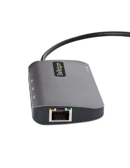 StarTech.com Adaptador Multipuertos USB C, de Vídeo HDMI de 4K y 60Hz, Hub USB-A 3.2 de 3 Puertos de 5Gbps, Entrega de