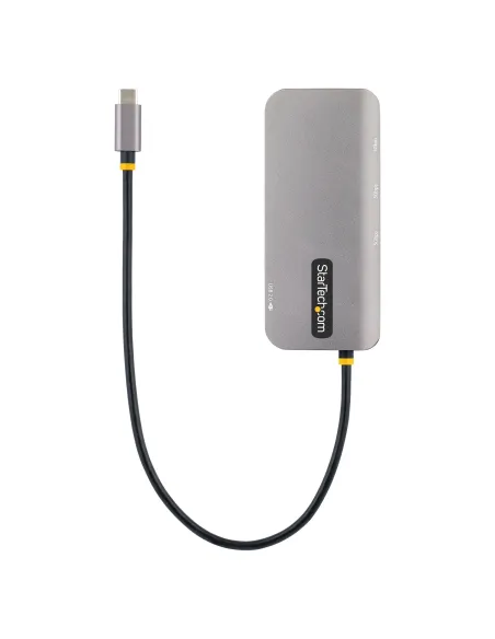 StarTech.com Adaptador Multipuertos USB C, de Vídeo HDMI de 4K y 60Hz, Hub USB-A 3.2 de 3 Puertos de 5Gbps, Entrega de