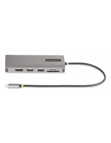 StarTech.com Adaptador Multipuerto USB-C de 3 Monitores HDMI DP - 4K 60Hz Doble + 4K 30Hz HDMI y DP - Hub 4x USB-A - PD de 100W