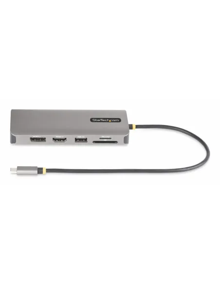StarTech.com Adaptador Multipuerto USB-C de 3 Monitores HDMI DP - 4K 60Hz Doble + 4K 30Hz HDMI y DP - Hub 4x USB-A - PD de 100W