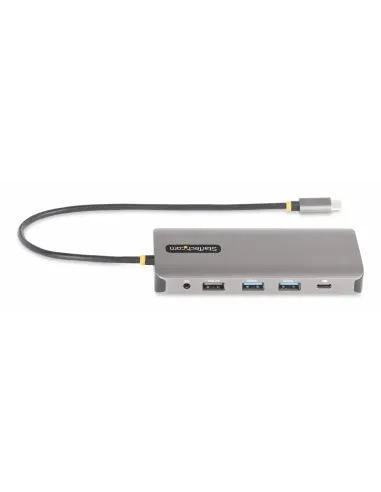 StarTech.com Adaptador Multipuerto USB-C de 3 Monitores HDMI DP - 4K 60Hz Doble + 4K 30Hz HDMI y DP - Hub 4x USB-A - PD de 100W