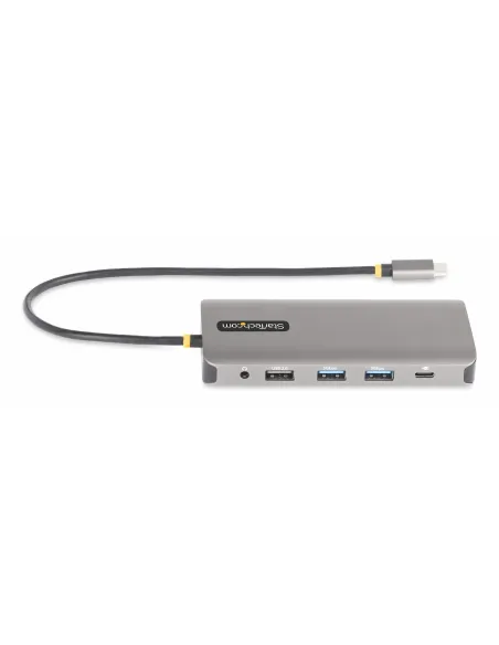 StarTech.com Adaptador Multipuerto USB-C de 3 Monitores HDMI DP - 4K 60Hz Doble + 4K 30Hz HDMI y DP - Hub 4x USB-A - PD de 100W